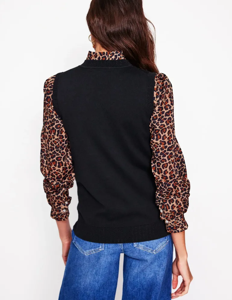 Emilia Cotton Crew Neck Vest--Boden Hot