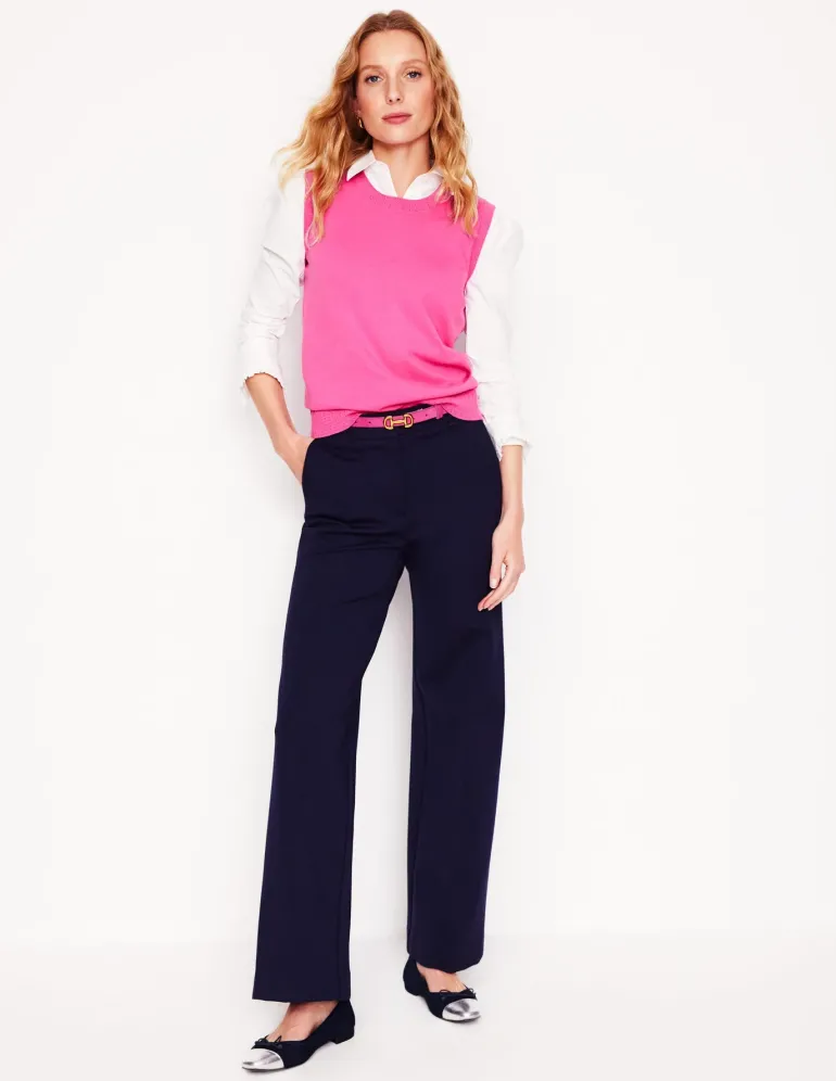 Emilia Cotton Crew Neck Vest--Boden Discount