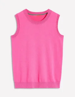 Emilia Cotton Crew Neck Vest--Boden Discount