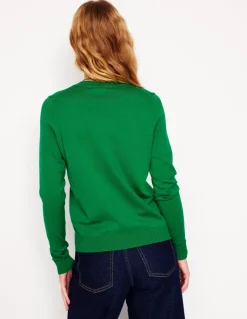 Emilia Cotton Crew Sweater--Boden New
