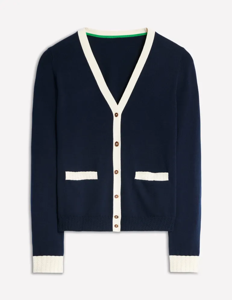 Emilia Cotton V Neck Cardigan--Boden Best Sale