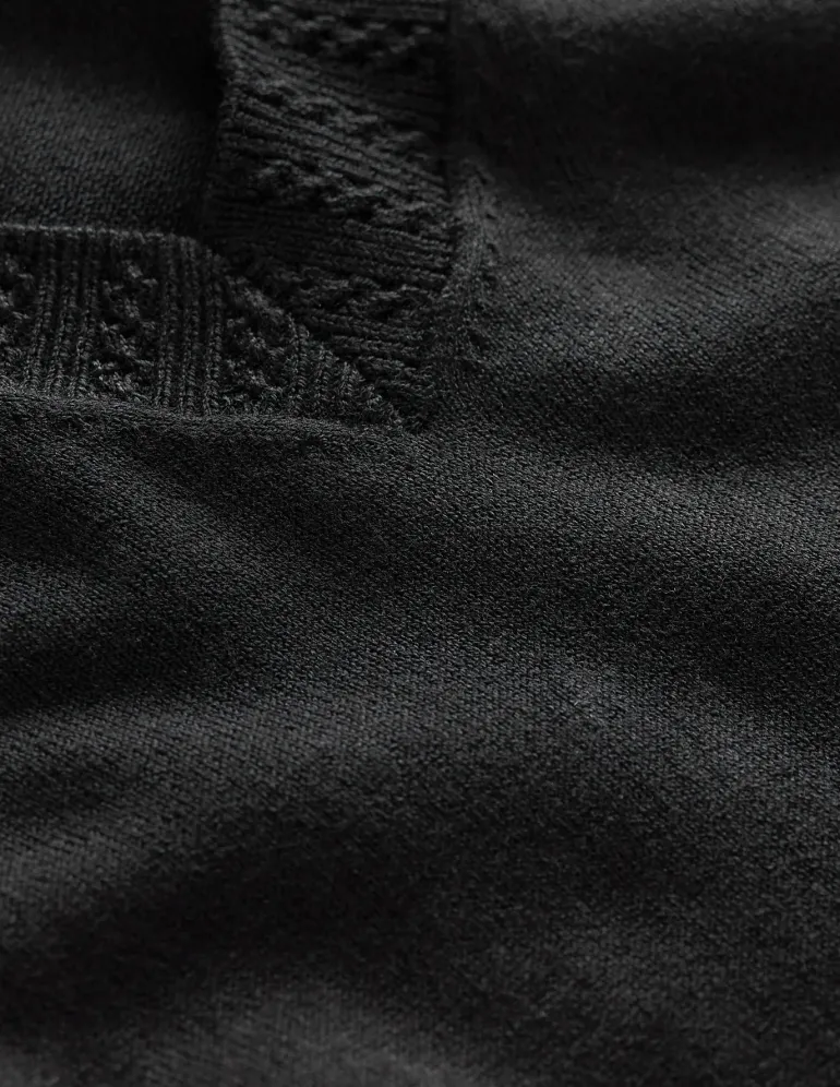 Emilia Cotton V Neck Sweater--Boden New