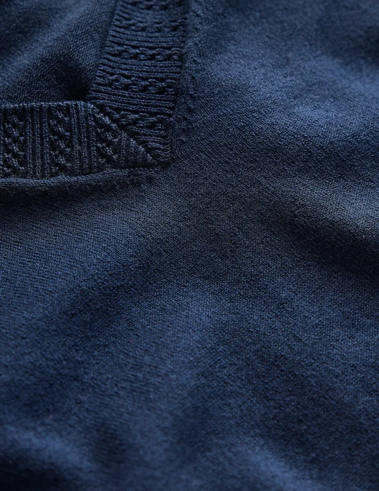 Emilia Cotton V Neck Sweater--Boden Online