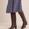 Erica Knee High Leather Boots-Chocolate Leather-Boden Discount