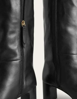 Erica Knee High Leather Boots-Black Leather-Boden Shop