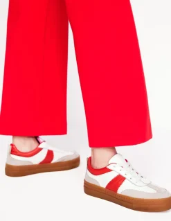 Erin Flatform Tennis Trainer-Ecru Stripe-Boden Shop