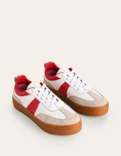 Erin Flatform Tennis Trainer-Ecru Stripe-Boden Shop