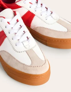 Erin Flatform Tennis Trainer-Ecru Stripe-Boden Shop