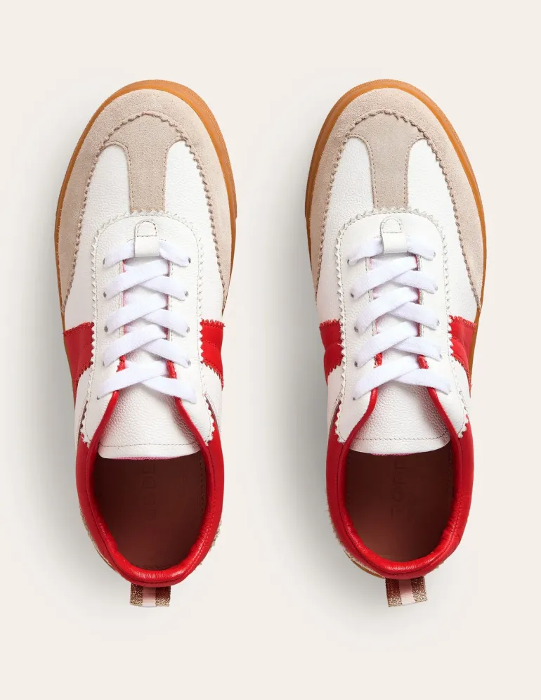 Erin Flatform Tennis Trainer-Ecru Stripe-Boden Shop