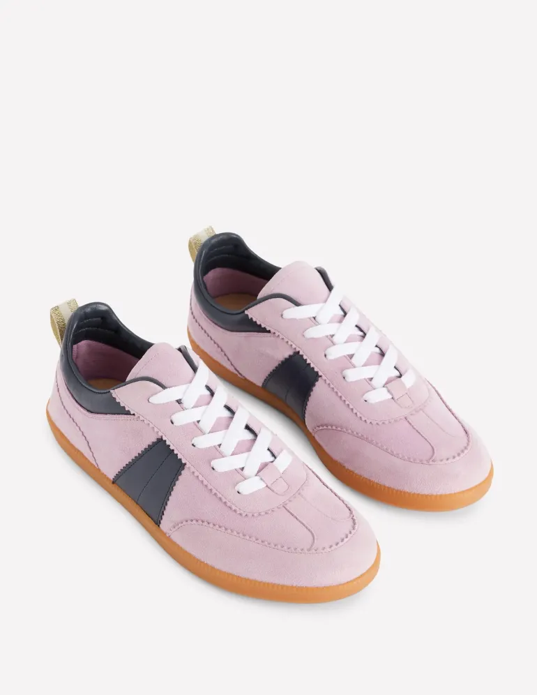 Erin Retro Tennis Trainers-Vintage Mauve/Navy-Boden Best
