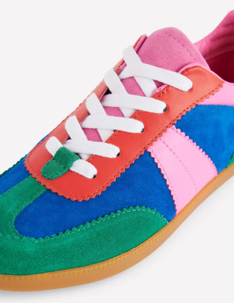 Erin Retro Tennis Trainers-Multi Colourblock-Boden Flash Sale