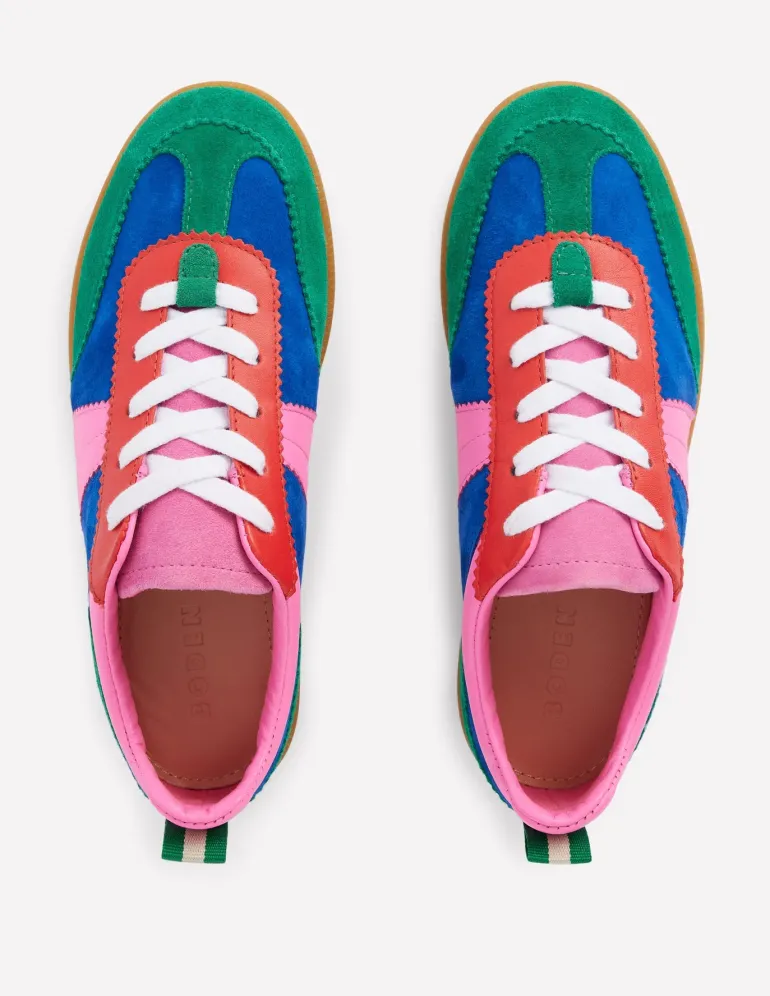 Erin Retro Tennis Trainers-Multi Colourblock-Boden Flash Sale