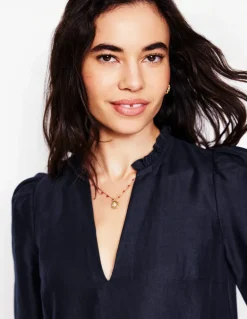 Esme Linen Short Dress--Boden Clearance