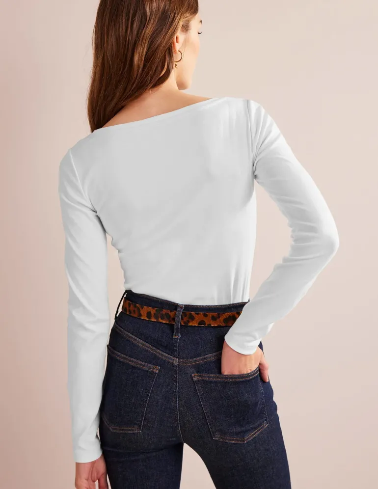 Essential Boat-Neck Jersey Top--Boden Discount
