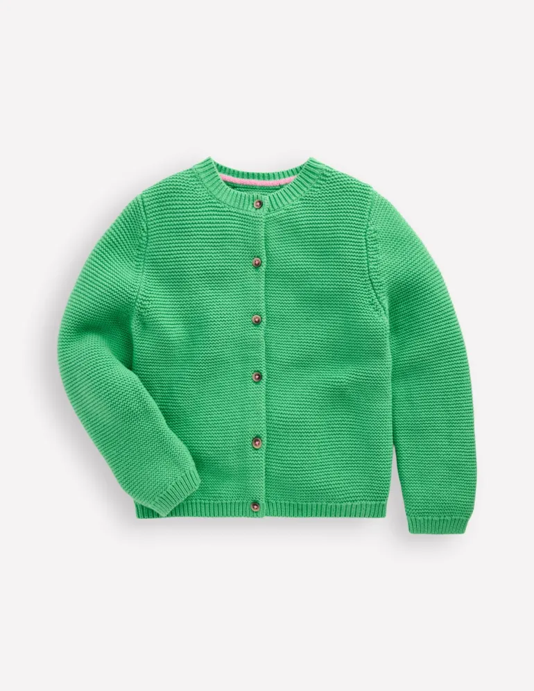 Essential Crew Neck Cardigan-Sapling Green-Boden Store
