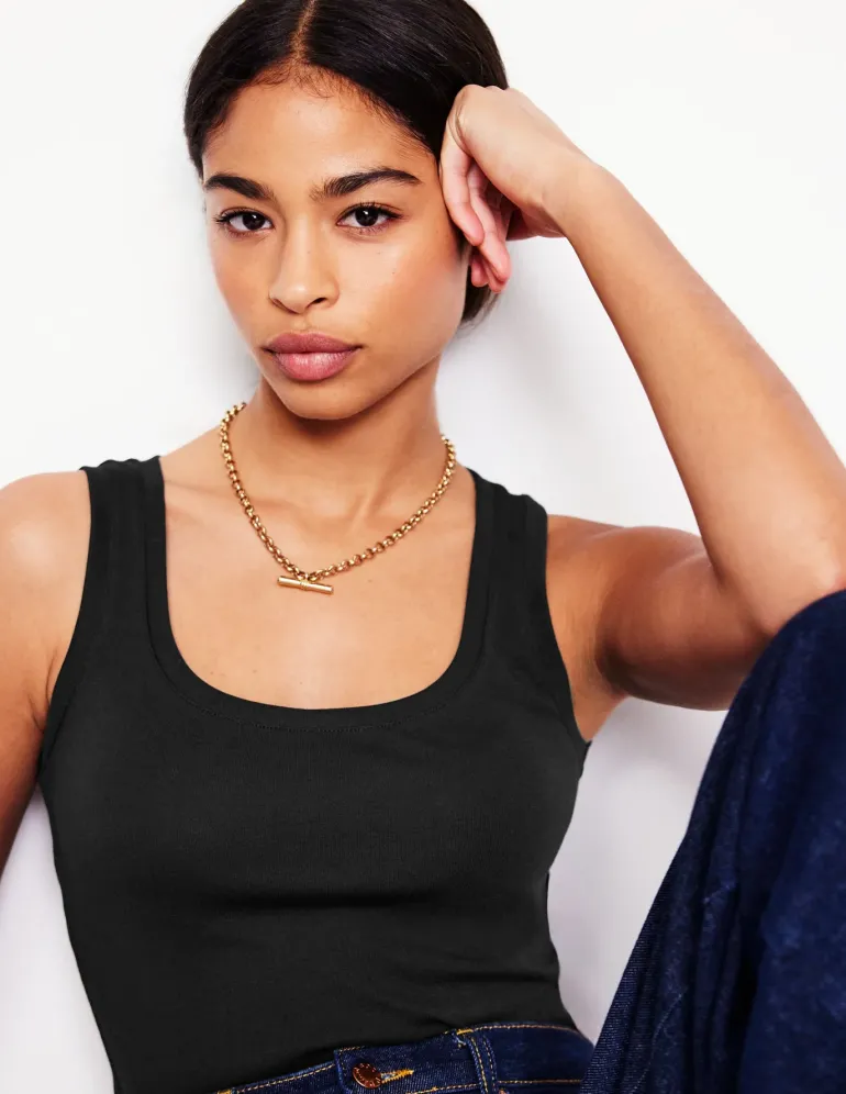 Essential Scoop-Neck Tank--Boden Online