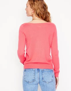 Eva Cashmere Boat Neck Sweater-Azalea Pink-Boden Shop