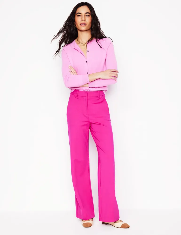 Eva Cashmere Crew Cardigan-Vintage Mauve-Boden Outlet