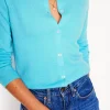 Eva Cashmere Crew Cardigan-Caribbean Blue-Boden Outlet