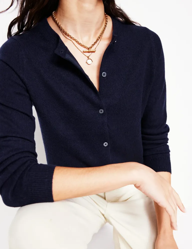 Eva Cashmere Crew Cardigan--Boden Hot