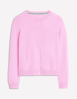 Eva Cashmere Crew Cardigan-Vintage Mauve-Boden Outlet