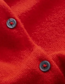 Eva Cashmere Crew Cardigan-Rouge Red-Boden Fashion