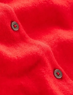 Eva Cashmere Crew Cardigan-Strawberry Tart Red-Boden Clearance