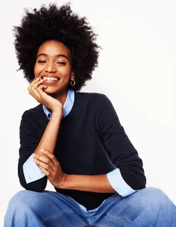 Eva Cashmere Crew Neck Sweater--Boden Clearance