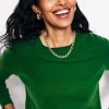 Eva Cashmere Crew Neck Sweater-Pine Green-Boden Online