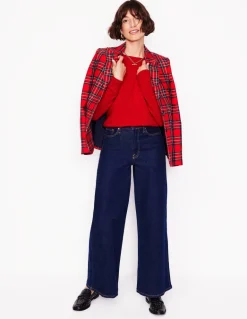 Eva Cashmere Crew Neck Sweater-Rouge Red-Boden Shop