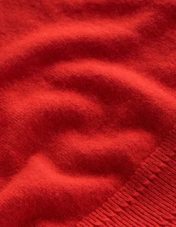 Eva Cashmere Crew Neck Sweater-Rouge Red-Boden Shop