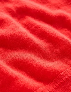 Eva Cashmere Crew Neck Sweater-Strawberry Tart Red-Boden Sale