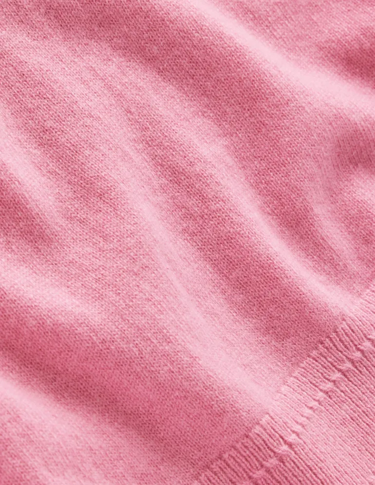 Eva Cashmere Crew Neck Sweater-Old Rose Pink-Boden Clearance
