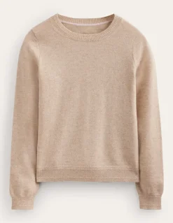 Eva Cashmere Crew Neck Sweater-Chinchilla Melange-Boden Flash Sale