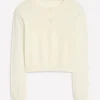 Eva Cashmere Cropped Cardigan-Warm Ivory-Boden Store