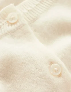 Eva Cashmere Cropped Cardigan-Warm Ivory-Boden Store