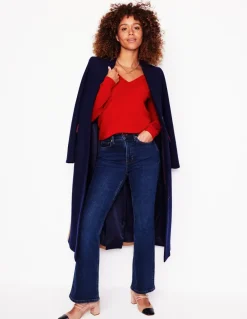 Eva Cashmere V-Neck Sweater-Rouge Red-Boden Cheap