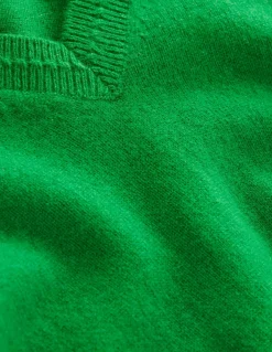 Eva Cashmere V-Neck Sweater-Paradise Green-Boden Store
