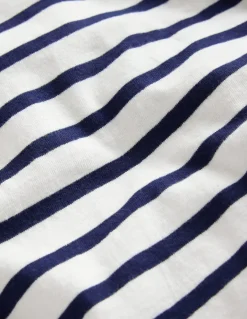 Everyday Breton T-Shirt-Ivory/ College Navy-Boden Shop