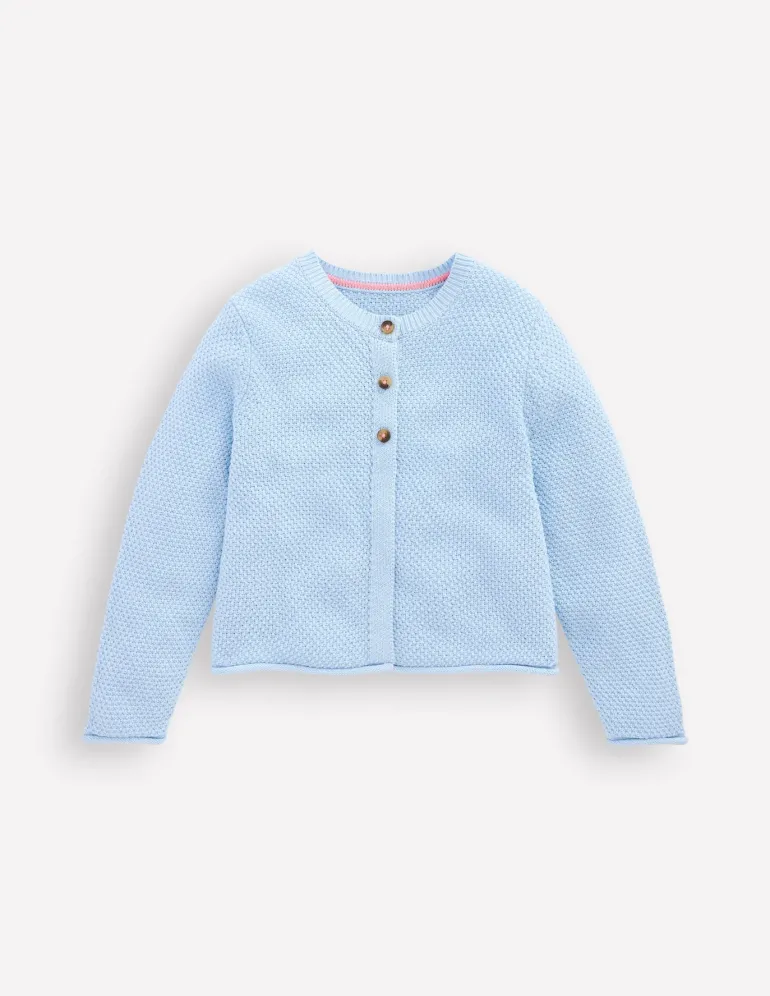 Everyday Cotton Cardigan-Glacier Blue-Boden Cheap