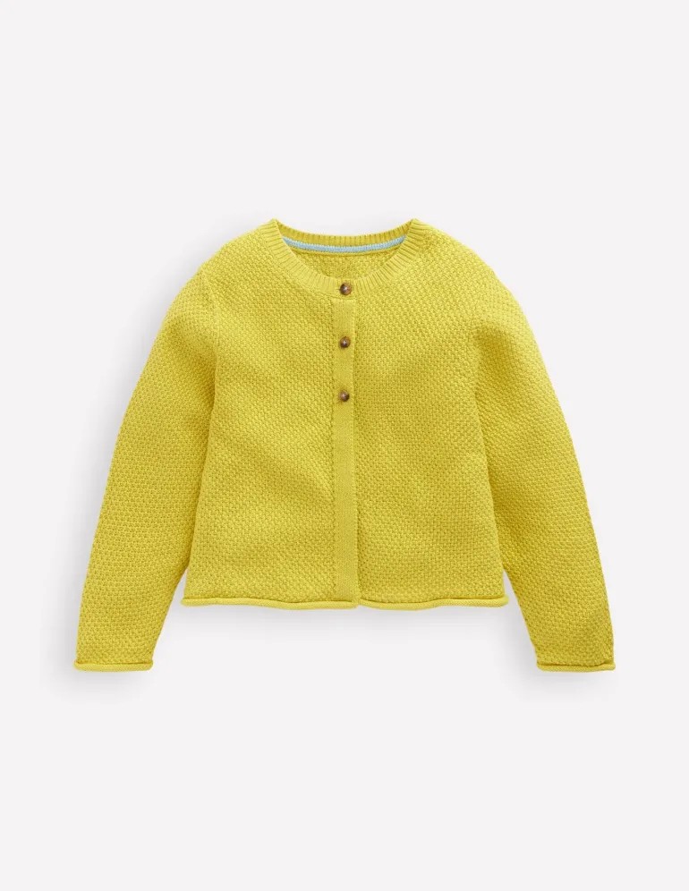 Everyday Cotton Cardigan-Lemon Yellow-Boden Sale