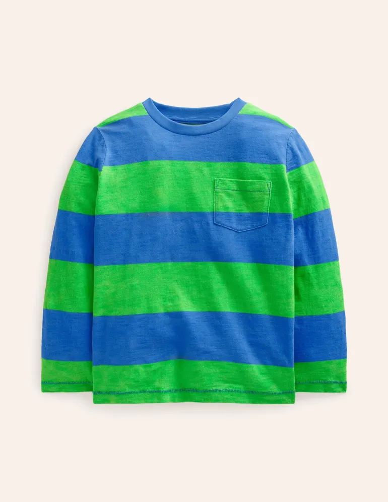 Everyday Long Sleeve T-Shirt-Greek Blue/ Green-Boden Best