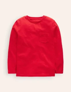 Everyday Long Sleeve T-Shirt-Poppy Red-Boden Hot
