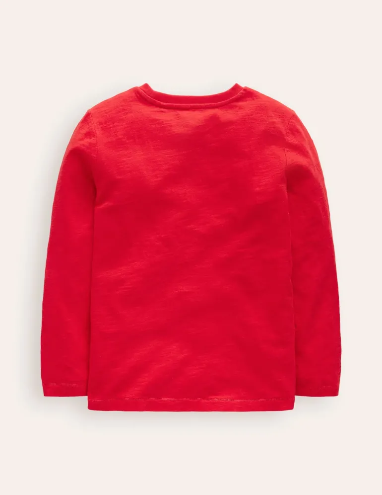 Everyday Long Sleeve T-Shirt-Poppy Red-Boden Hot