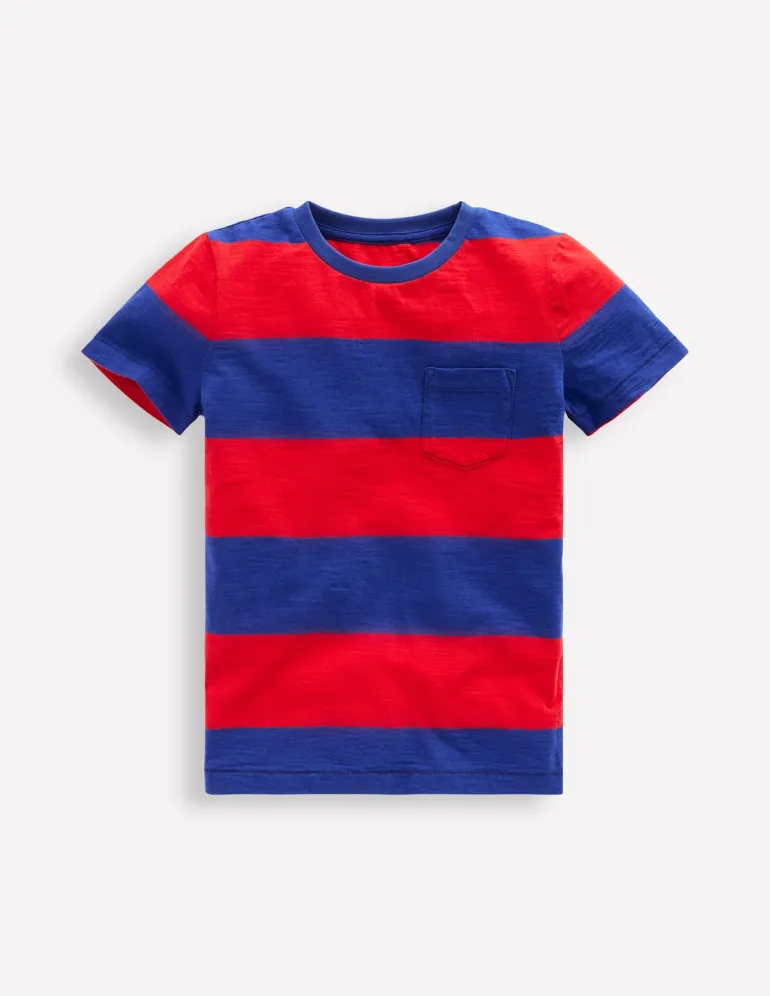 Everyday Short Sleeve T-Shirt-Rockabilly Red / Orion Blue-Boden Outlet