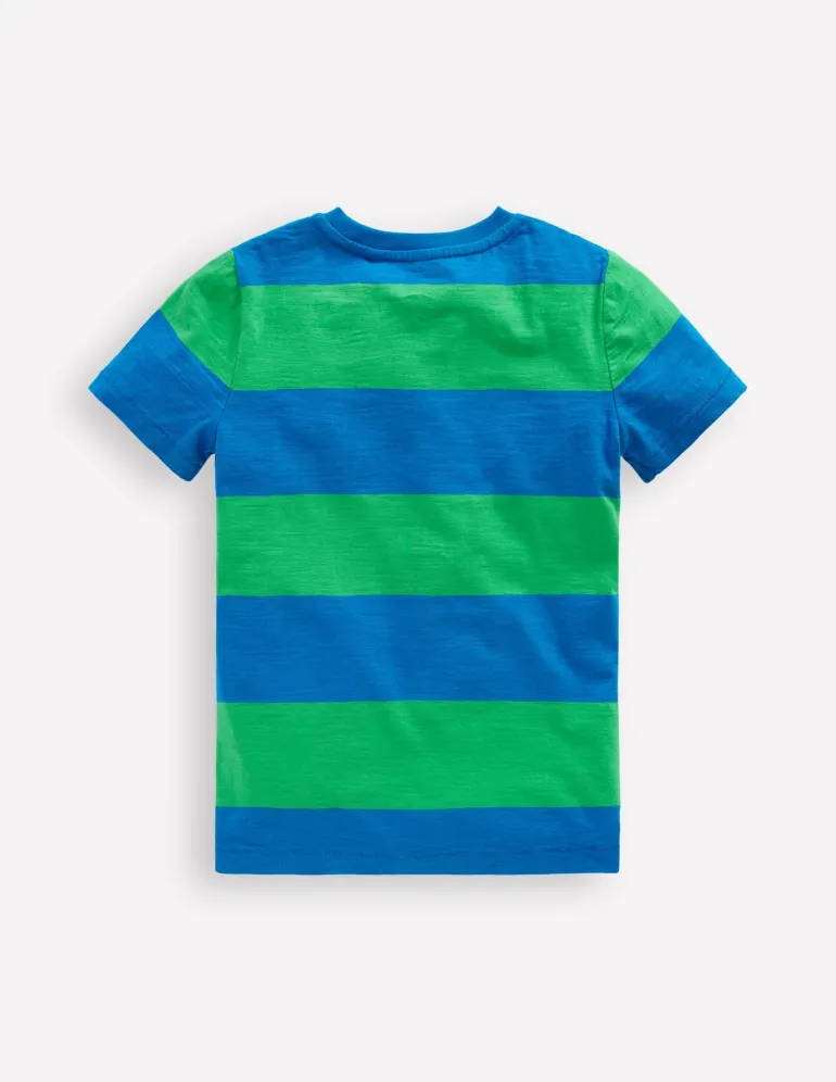 Everyday Short Sleeve T-Shirt-Sapling Green / Starboard Blue-Boden Store