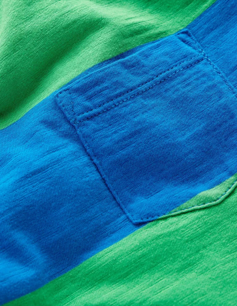Everyday Short Sleeve T-Shirt-Sapling Green / Starboard Blue-Boden Store