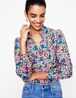 Felicity Cotton Blouse-Multi, Blossom Scatter-Boden Best
