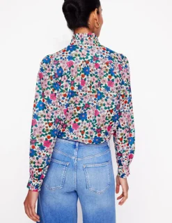 Felicity Cotton Blouse-Multi, Blossom Scatter-Boden Best