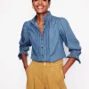 Felicity Denim Blouse-Light Authentic-Boden New
